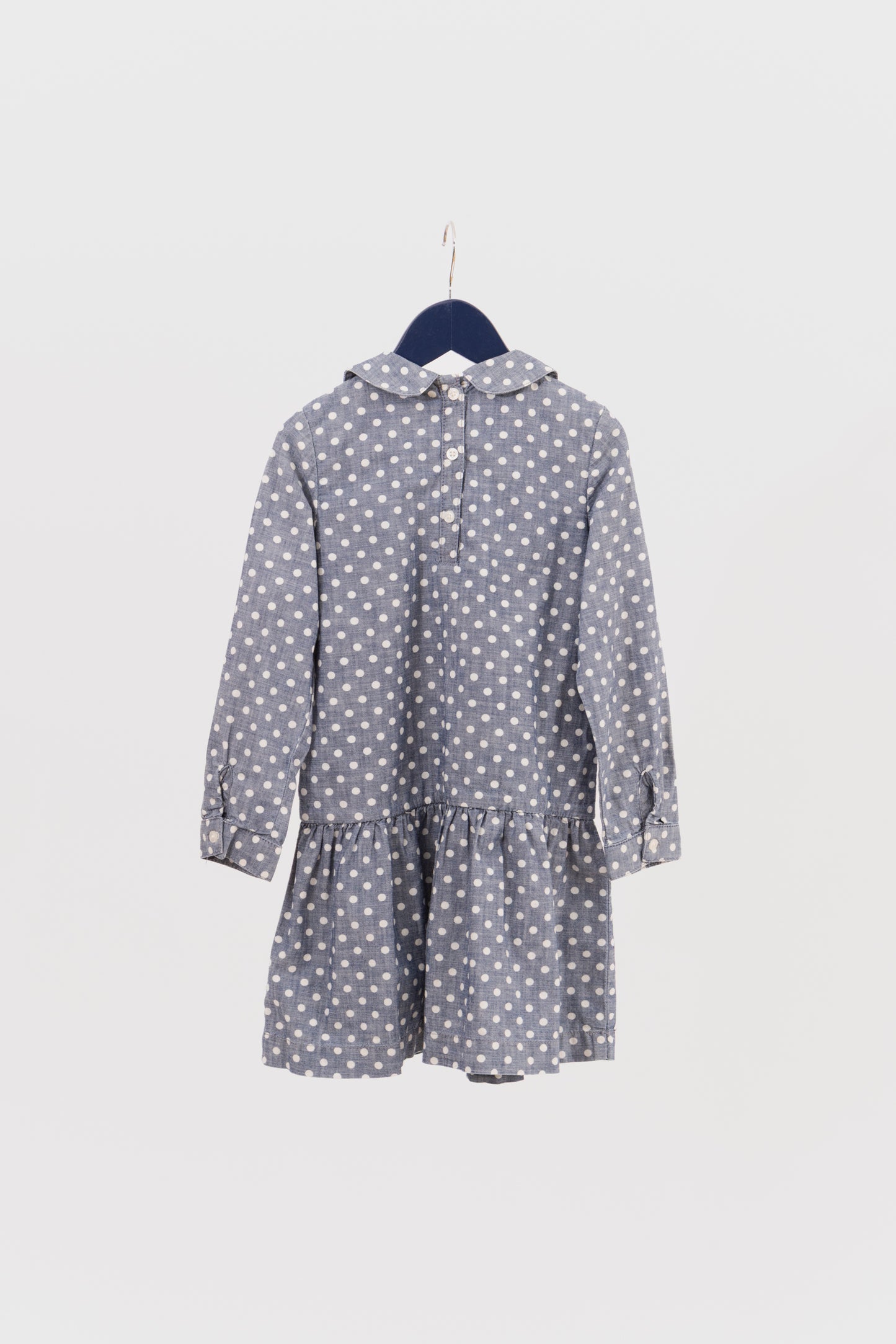 VESTIDO DENIM DE LUNARES BABY GAP BY PEANUTS PETIT
