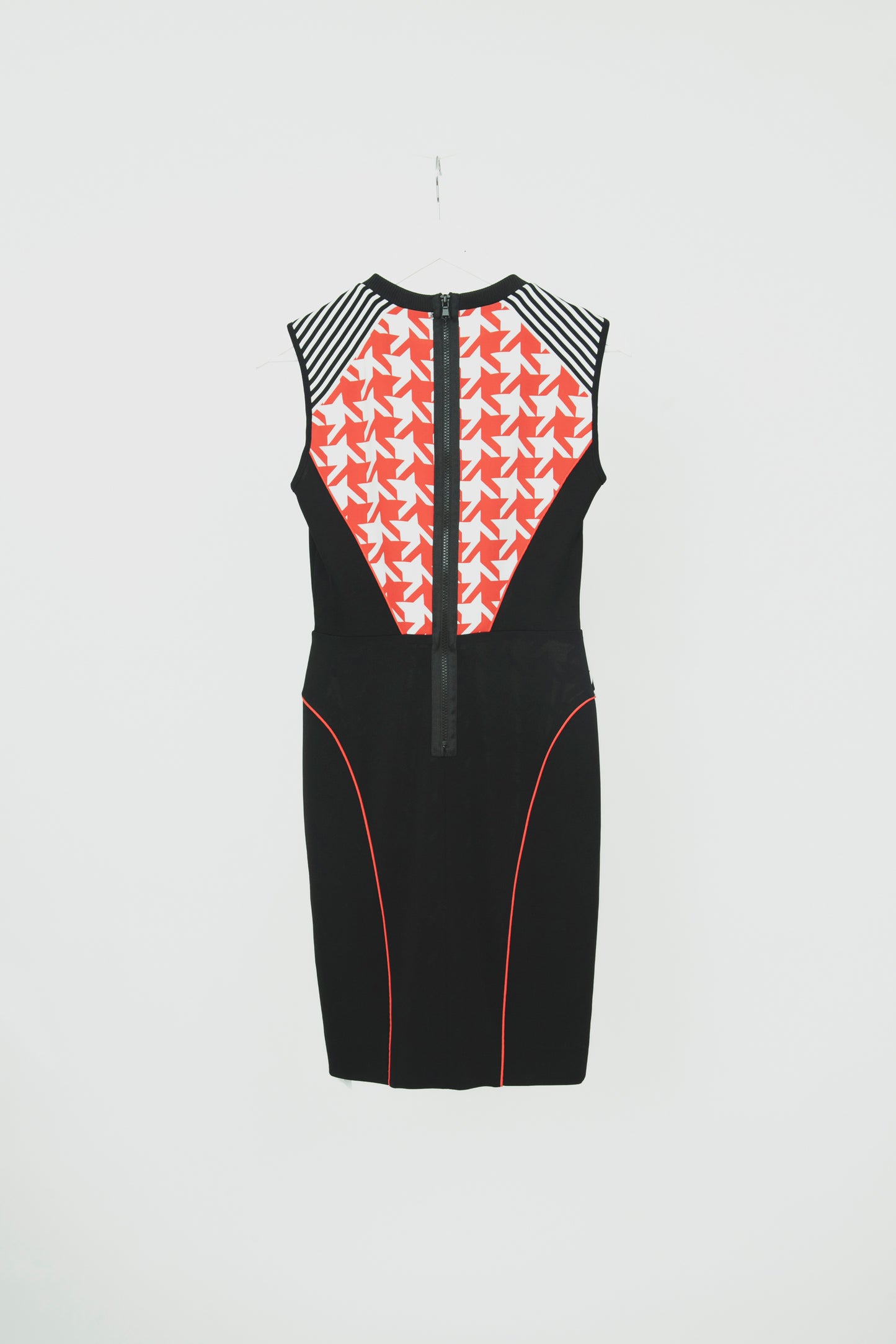 VESTIDO ESTAMPADO PIED DE POULE CON FLORES