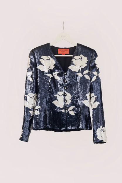 CHAQUETA ROSE PAILLETÉE