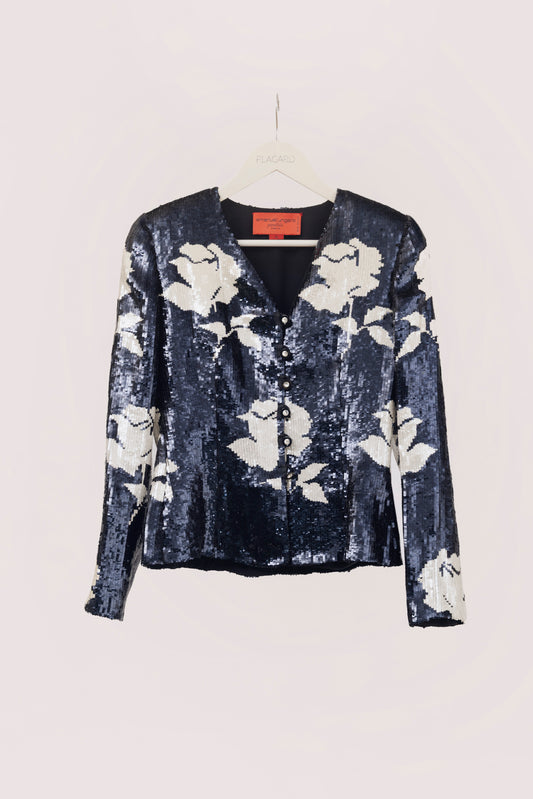 CHAQUETA ROSE PAILLETÉE