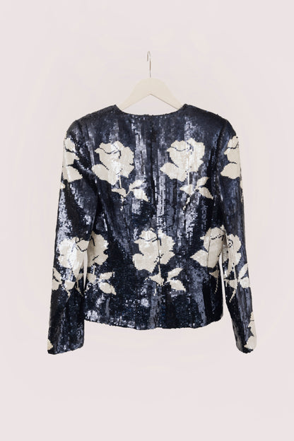 CHAQUETA ROSE PAILLETÉE