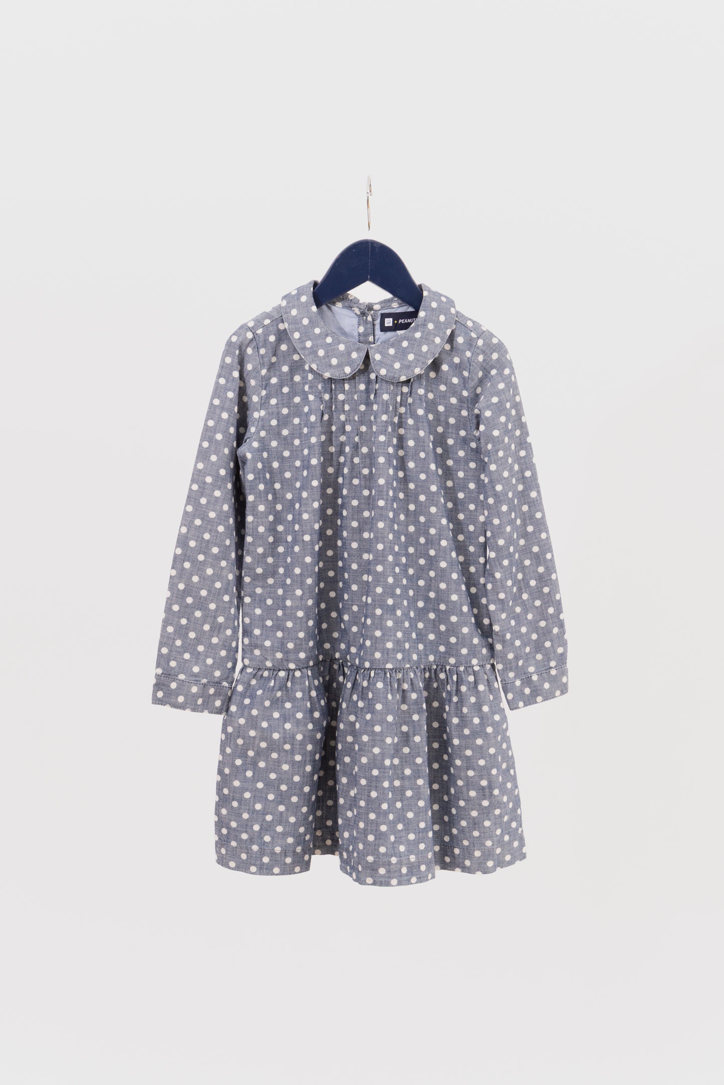 VESTIDO DENIM DE LUNARES BABY GAP BY PEANUTS PETIT