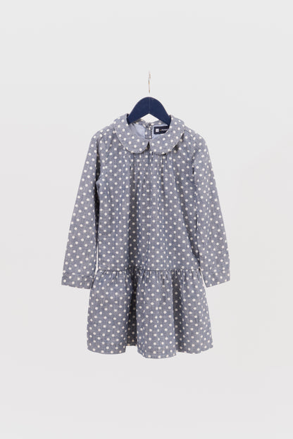 VESTIDO DENIM DE LUNARES BABY GAP BY PEANUTS PETIT