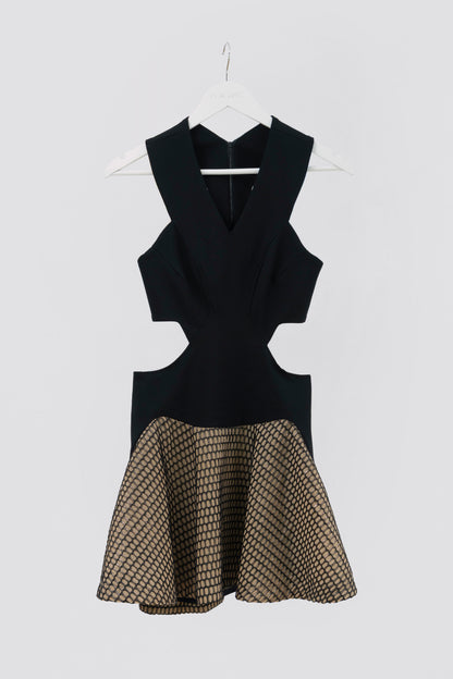 VESTIDO  MINI BICOLOR