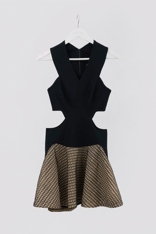 VESTIDO  MINI BICOLOR