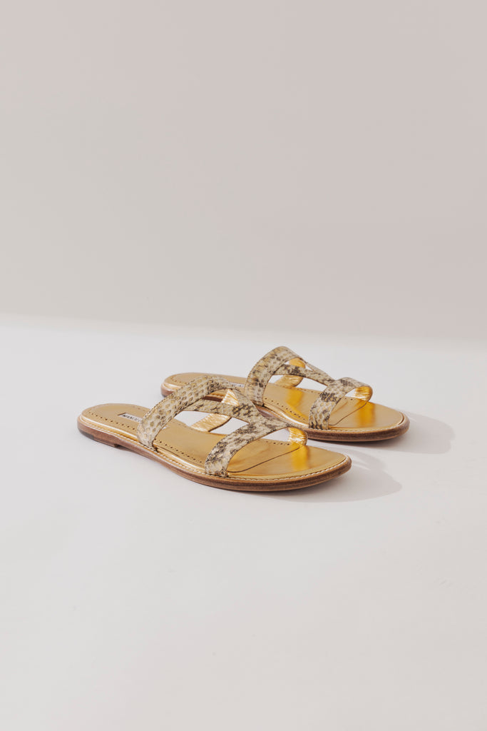 SANDALIAS FIONDA GOLD WASH WATERSNAKE