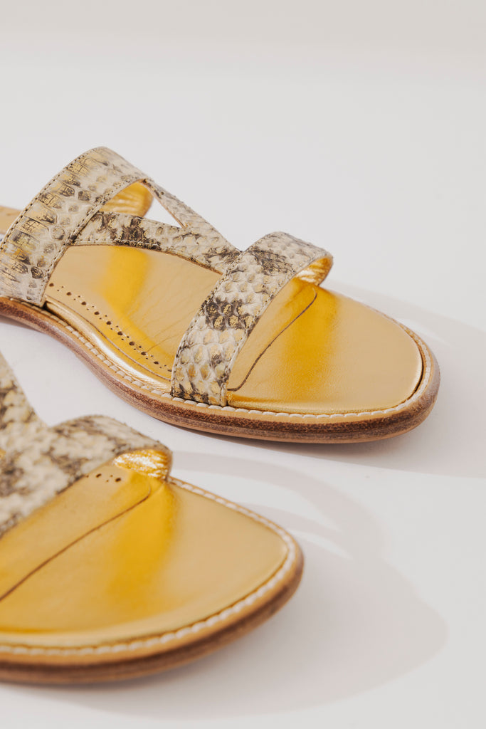 SANDALIAS FIONDA GOLD WASH WATERSNAKE