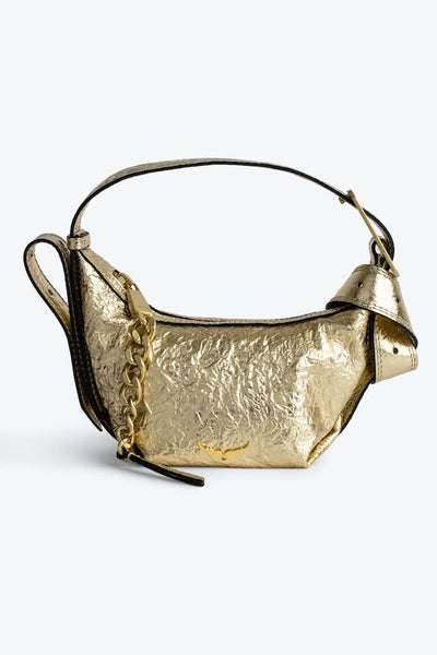 BOLSO LE CECILIA XS WRINKLED METAL GOLD