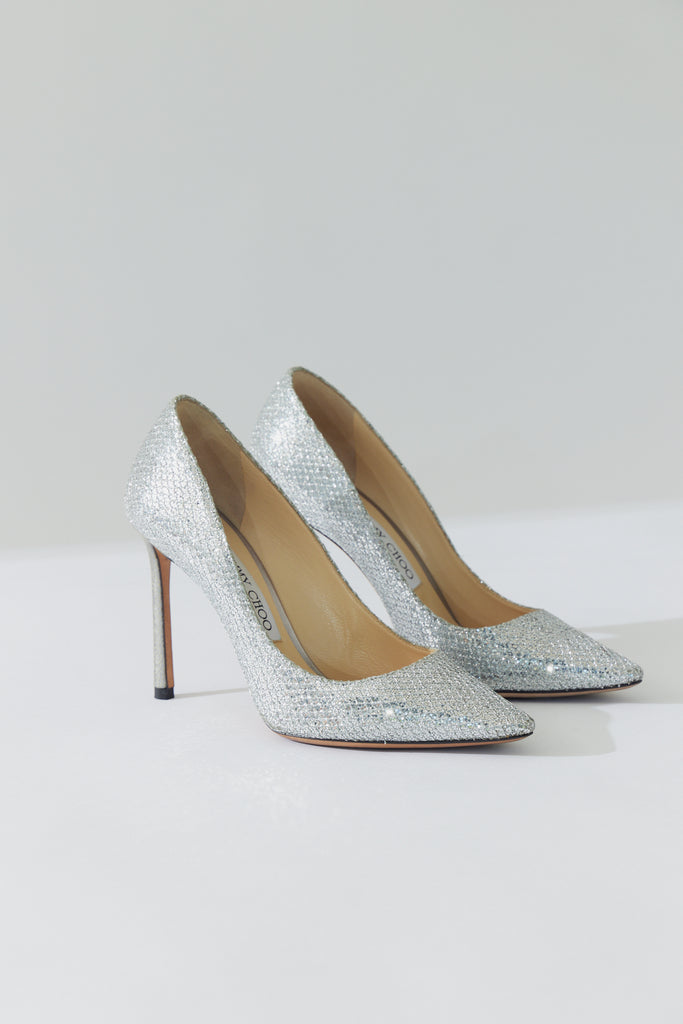 STILETTO ROMY SILVER GLITTER