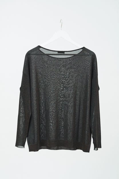 SWEATER DE PUNTO FINO SPARKLING LÚREX
