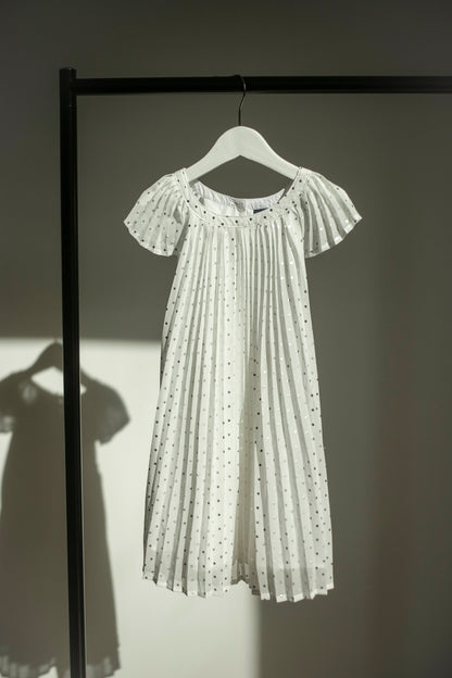 VESTIDO PUNTOS PLATEADOS PETIT