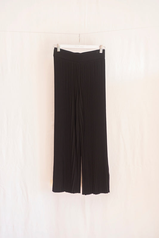 PANTALÓN PALAZZO DE PUNTO PLISADO